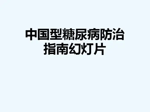 中国型糖尿病防治指南幻灯片