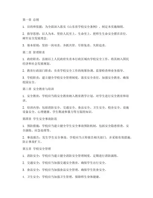 校园安全条例实施细则