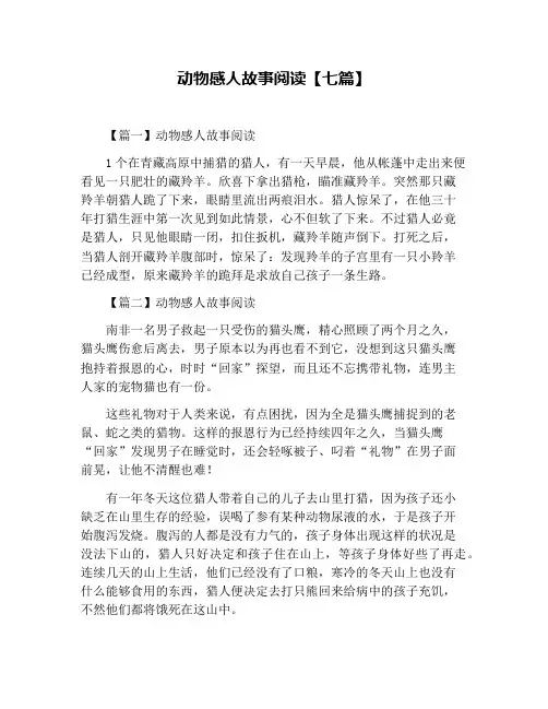 动物感人故事阅读【七篇】