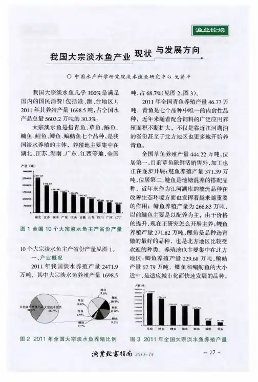 我国大宗淡水鱼产业现状与发展方向