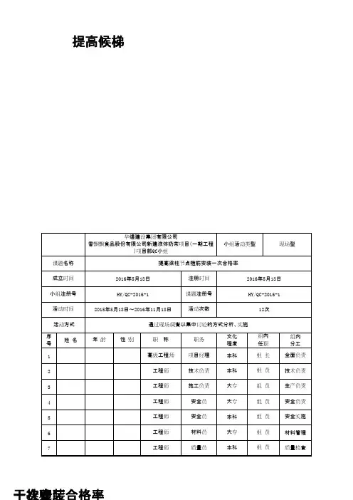 (QC成果)提高候梯厅干挂瓷砖一次安装合格率 