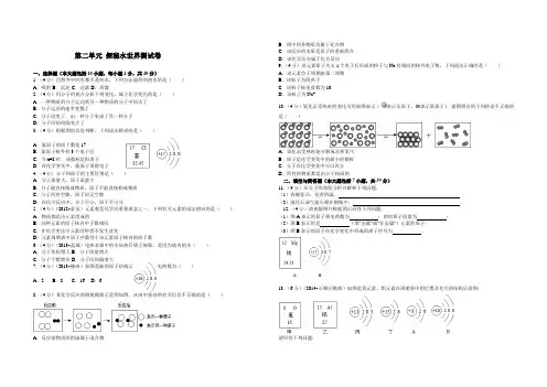 第二单元探秘水世界测试卷