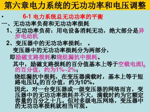 电气考研《电力系统稳态课程》第6章 电力系统的无功功率和电压