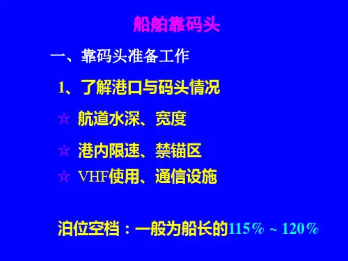 船舶靠泊操纵