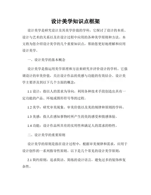 设计美学知识点框架