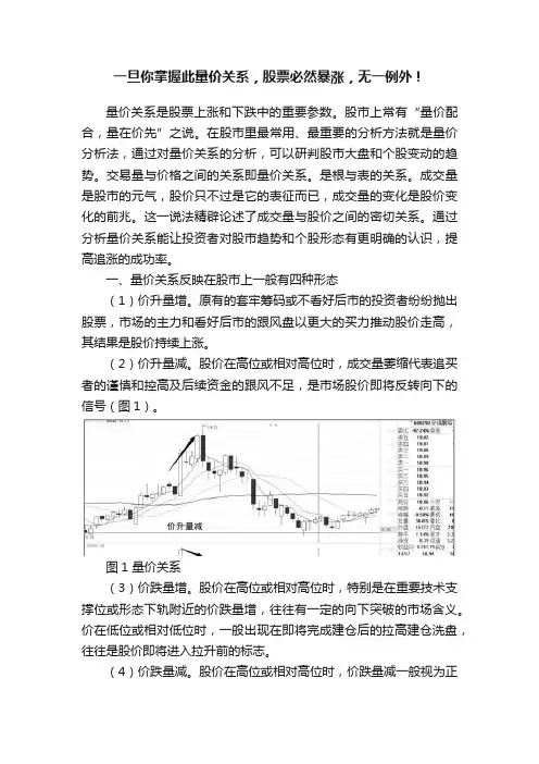 一旦你掌握此量价关系，股票必然暴涨，无一例外！