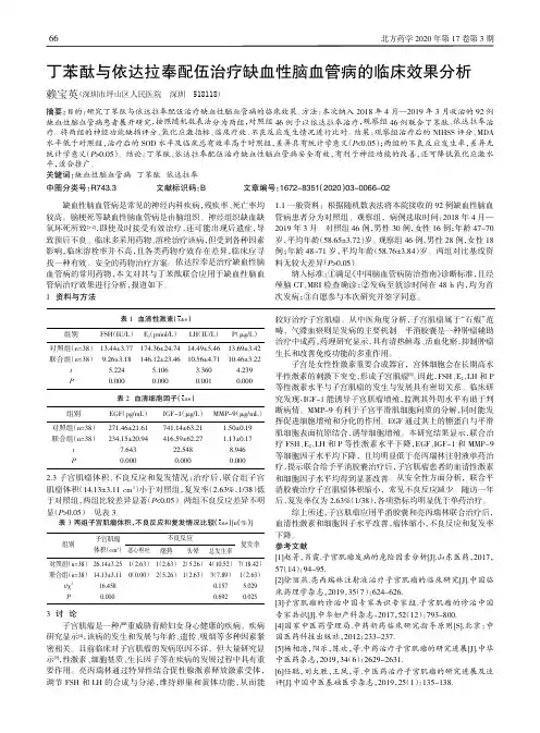 丁苯酞与依达拉奉配伍治疗缺血性脑血管病的临床效果分析