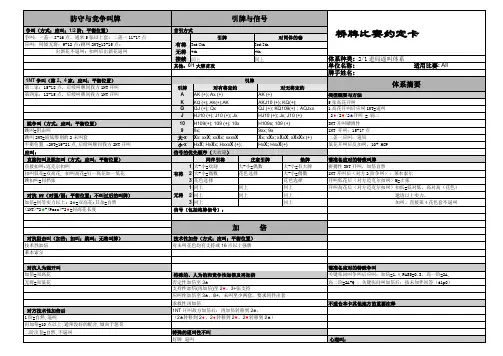 桥牌自然约定卡
