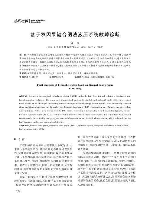 基于双因果键合图法液压系统故障诊断