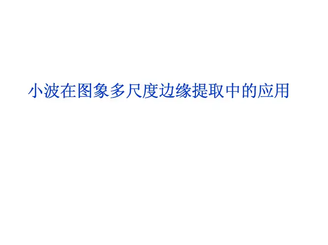 第十三讲-小波多尺度边缘检测