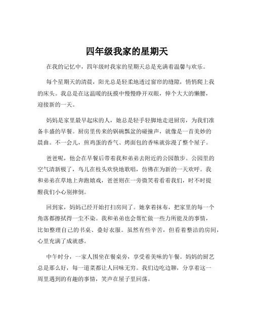 四年级我家的星期天