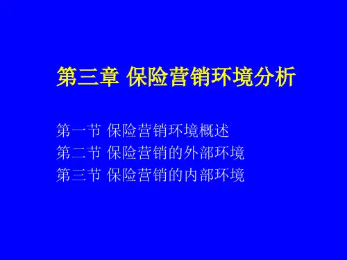第三章保险营销环境分析