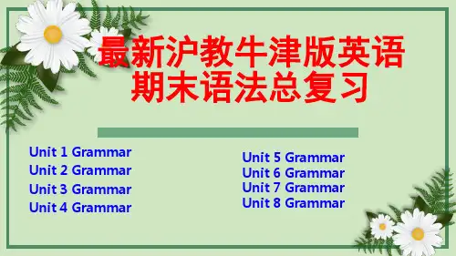 最新沪教牛津版英语版英语八年级下册语法总复习