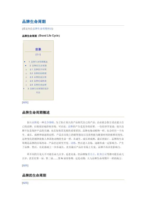 品牌生命周期