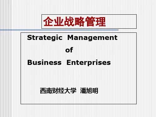 企业战略管理培训课件(PPT 63页)