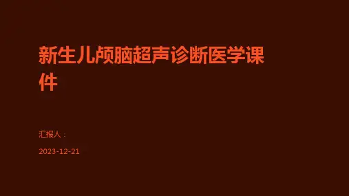 新生儿颅脑超声诊断医学课件