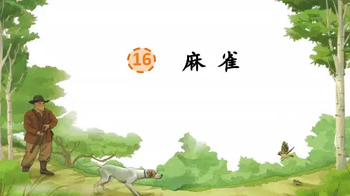 部编版语文四年级上册第16课《麻雀》公开课PPT课件