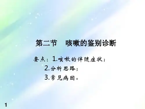 咳嗽的鉴别诊断-