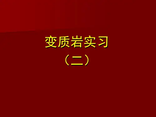 地质大矿物学实习课件05-2变质岩实习(二)