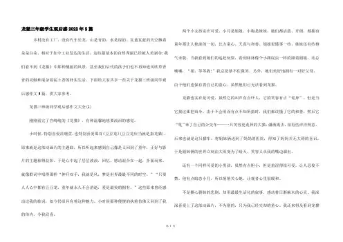 龙猫三年级学生观后感2022年5篇