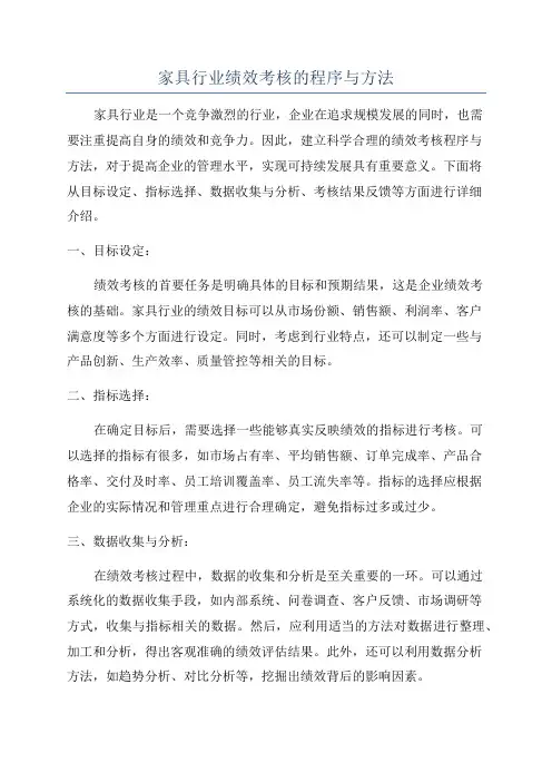 家具行业绩效考核的程序与方法