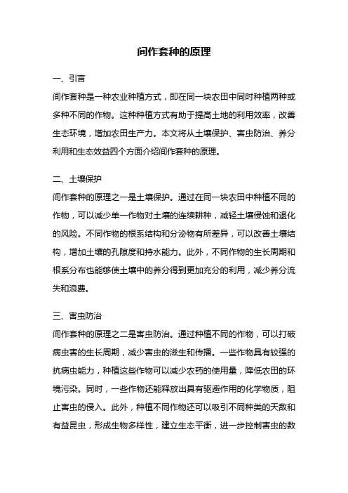 间作套种的原理