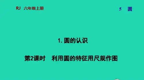 2021秋六年级数学上册5圆1圆的认识第2课时利用圆的特征用尺规作图习题课件新人教版ppt