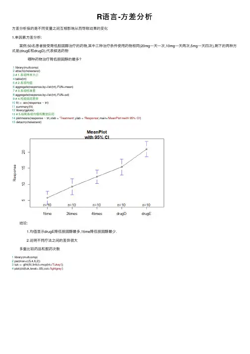 R语言-方差分析