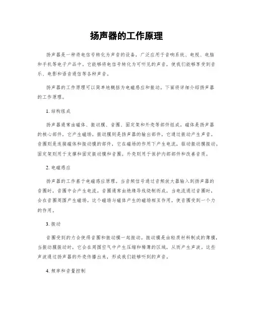 扬声器的工作原理