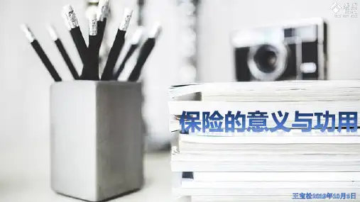 保险的意义与功用