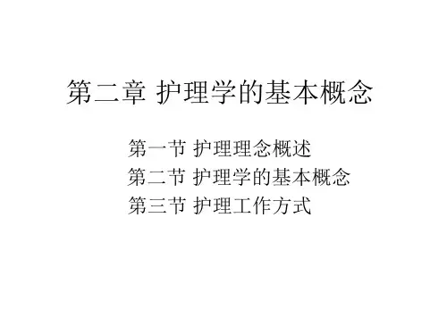 护理学导论第二章-护理基本概念