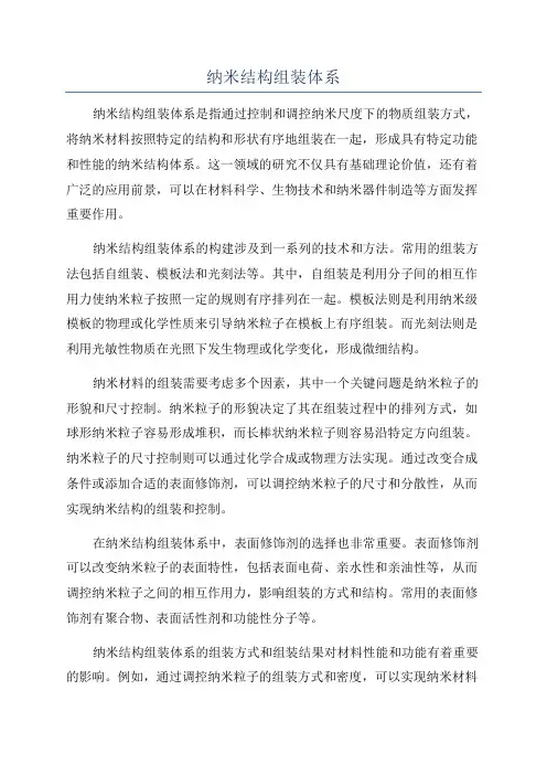 纳米结构组装体系