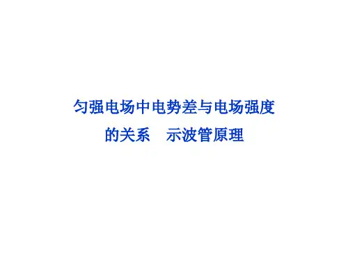 匀强电场中电势差与电场强度的关系、示波管原理课件