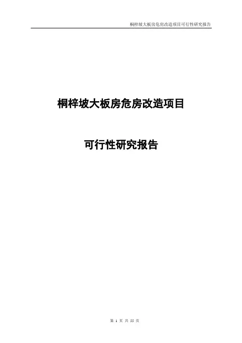 桐梓坡大板房危房改造项目可行性研究报告