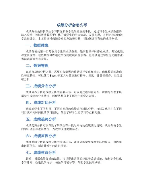 成绩分析会怎么写
