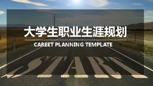 大学生职业生涯规划汇报教学PPT课件