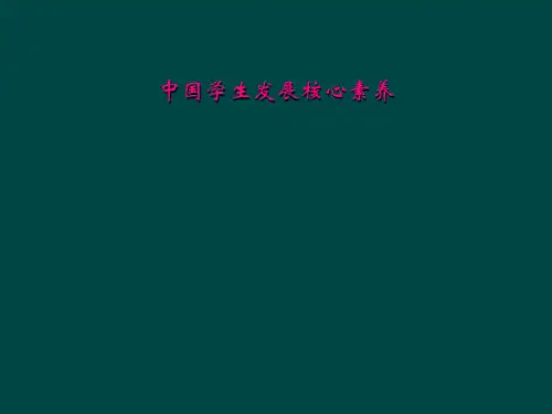 中国学生发展核心素养