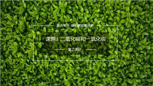 第6单元课题3《二氧化碳和一氧化碳》(第2课时)课件-2022—2023学年九年级化学人教版上册