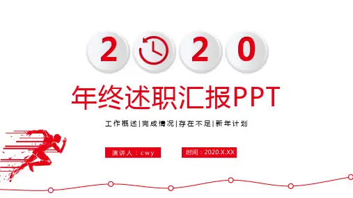 创意微粒体2020年终述职汇报PPT模板