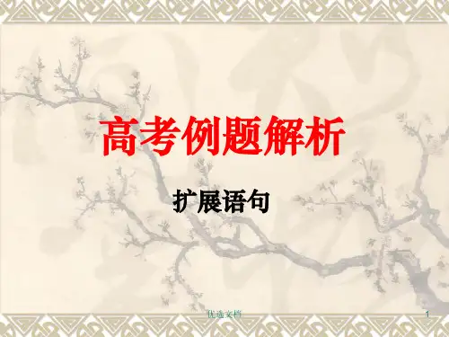 高考扩展语句压缩语段ppt课件(可修改).ppt