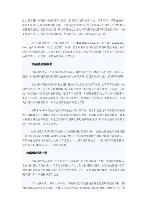 复合材料热隔膜成型技术