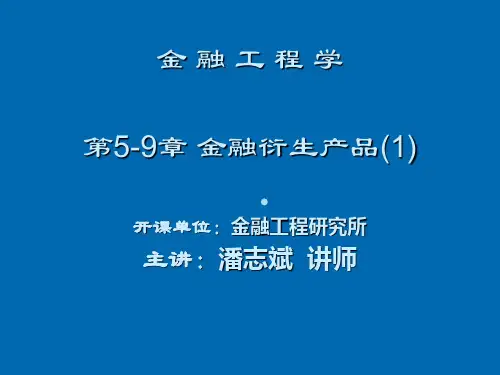 金融工程第5、6、7、9章