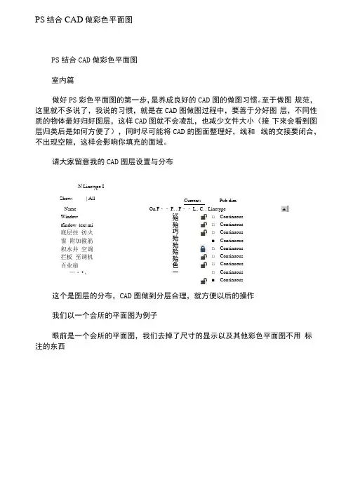 做彩色平面图的方法