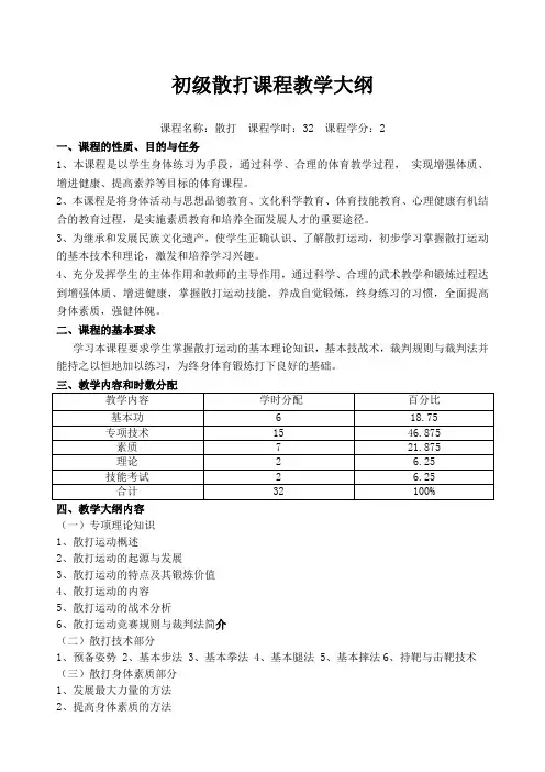 散打