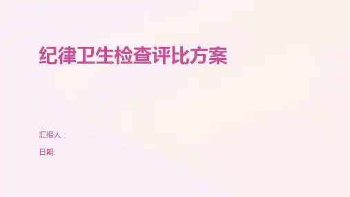 纪律卫生检查评比方案