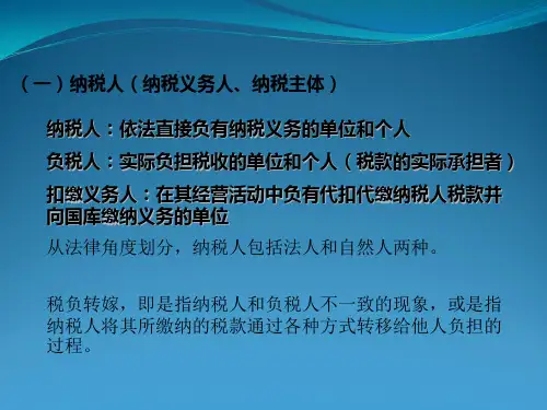 税制构成要素课件