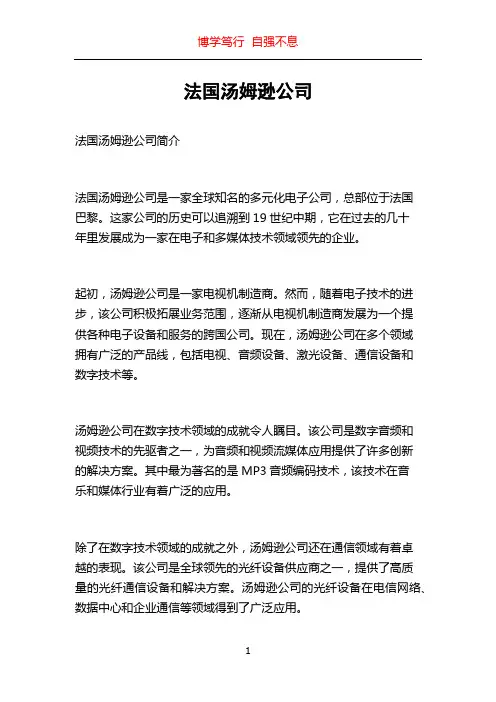 法国汤姆逊公司