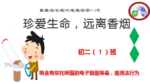 2023——2024学年七年级下学期主题班会课件+：珍爱生命+远离烟草