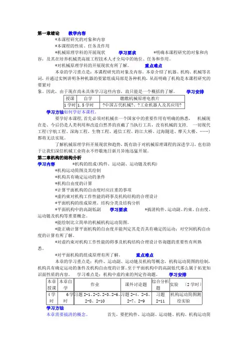 机械原理电子教案