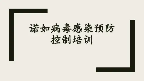 诺如病毒感染预防控制培训